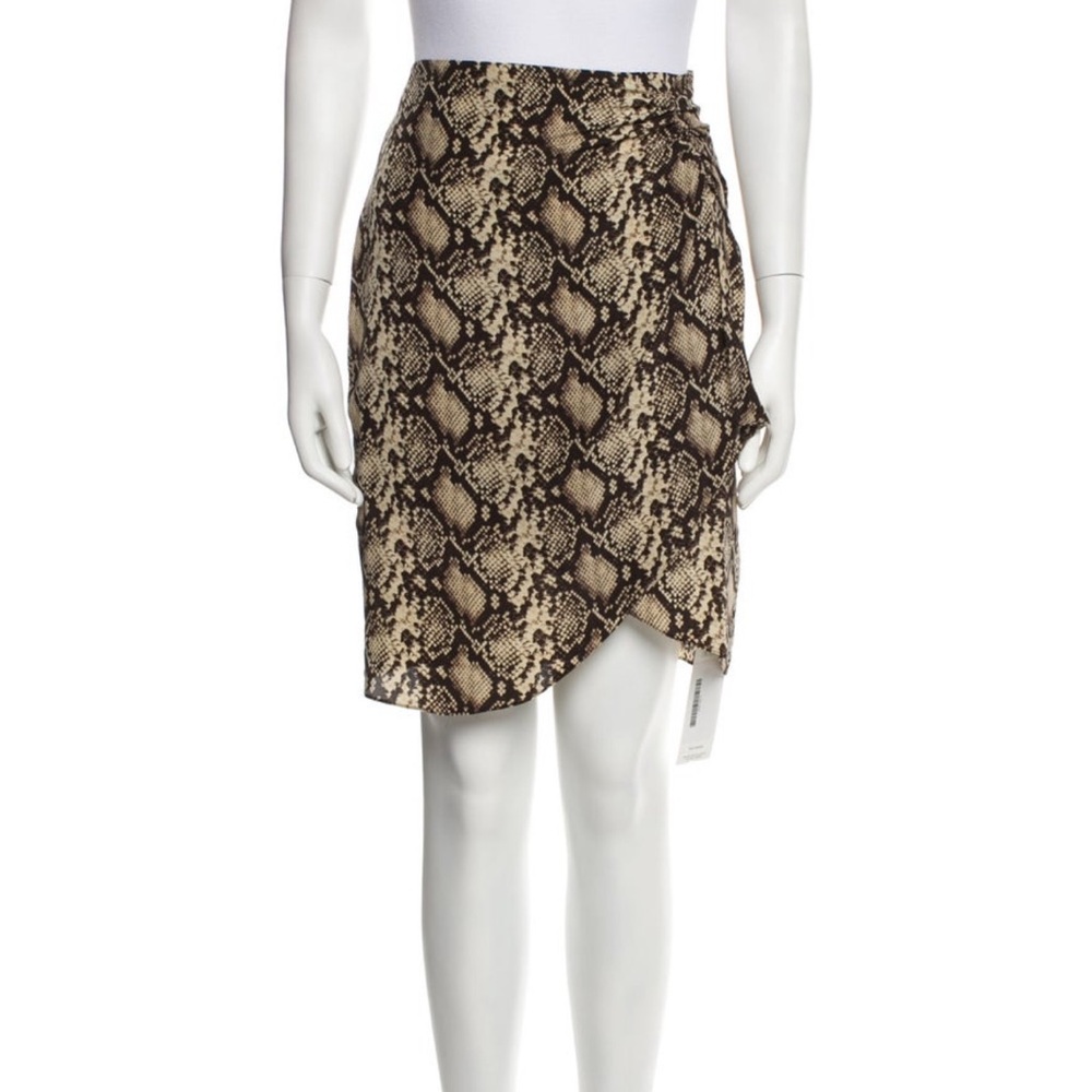 New Nili Lotan - 100% Silk - “Hazel” Snake Print Skirt - S - Picture 6 of 9